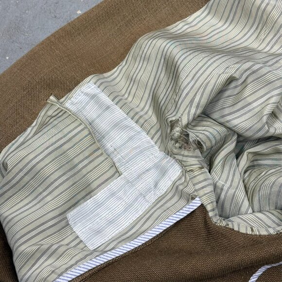 Coppley Blazer Wool Linen Silk Sport Coat Half Lined Hopsack Brown 44T - Picture 10 of 10